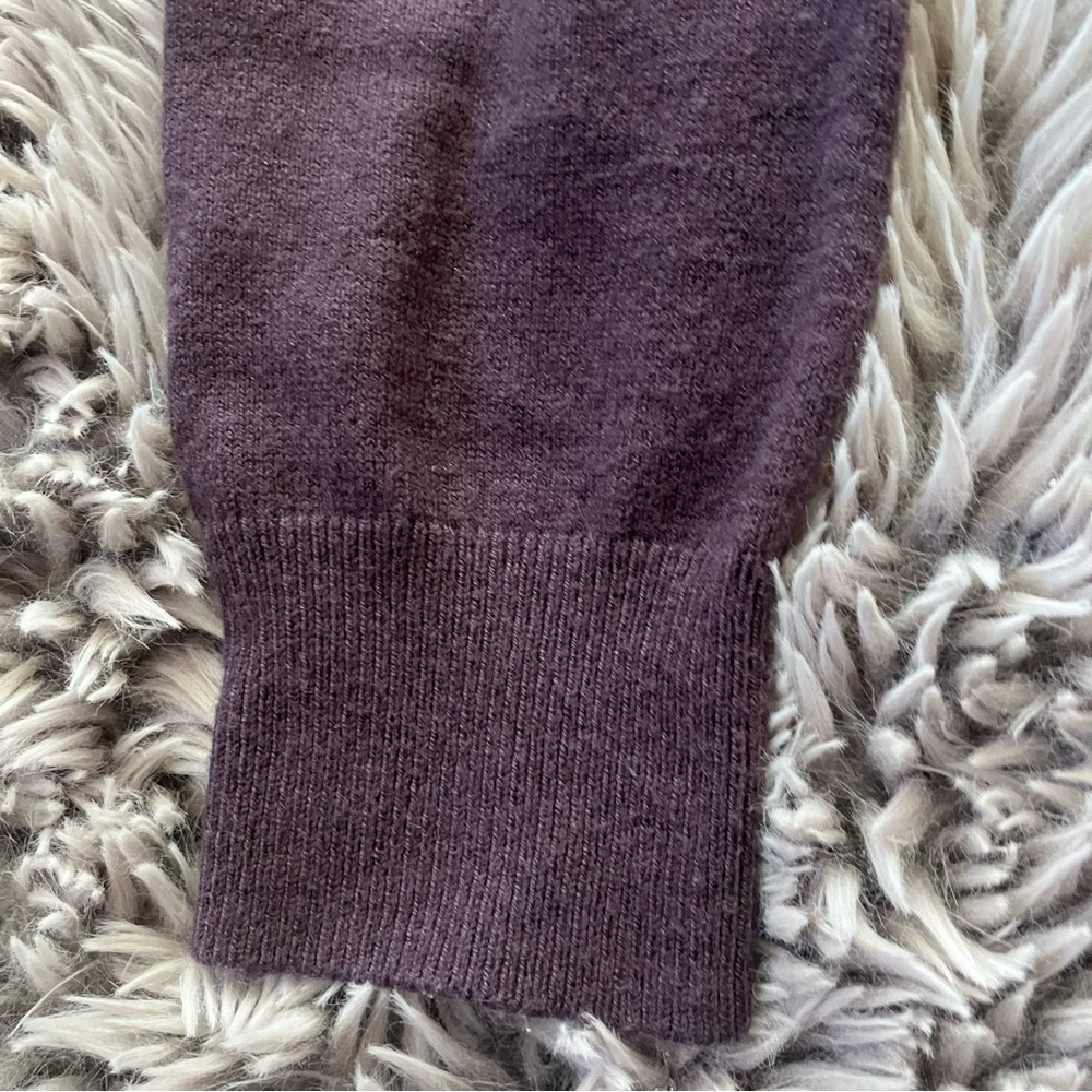 Ann Taylor - Medium Petite-Purple Sweater with Floral Accent - Picture 9 of 10